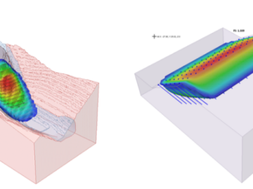 Limit equilibrium slope stability analysis using Slide2 and Slide3