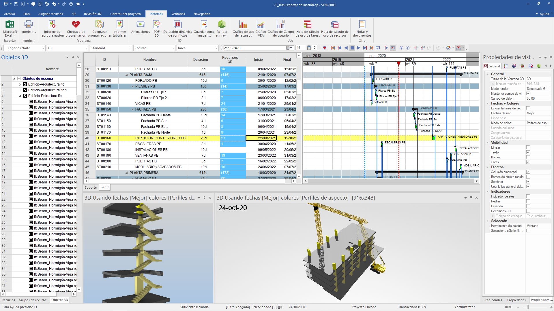 Curso de planificación 4D con SYNCHRO Ingeoexpert