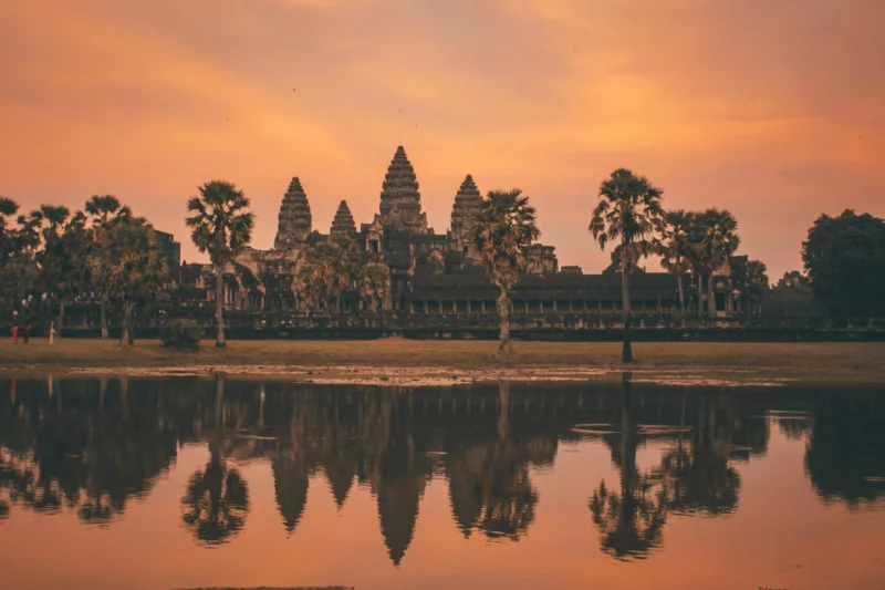 Templo de Angkor Wat al atardecer