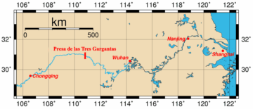 mapa de ubicación de la Presa