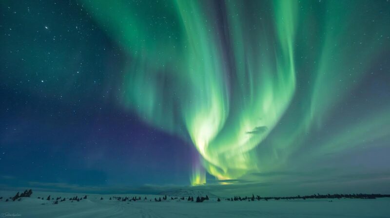 Imagen descriptiva de una aurora boreal