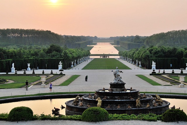 Fotografía de los jardines de Versalles con vita al Gran Canal