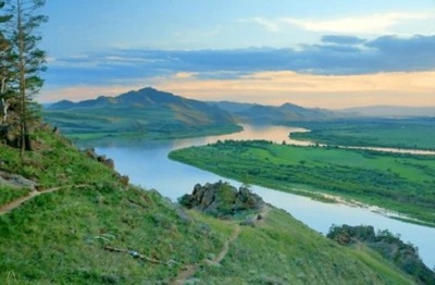 imagen del Río Selengá, principal afluente del Lago Baikal