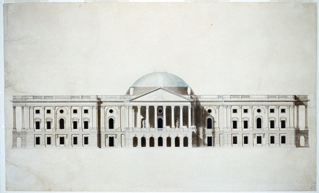 Diseño ganador del Capitolio de William Thornton